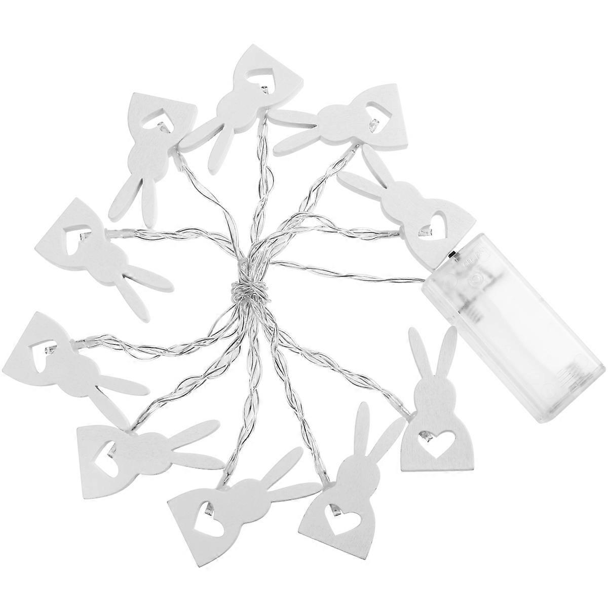 Rechargeable Wooden Figure String Lights for Brightening Up Celebratory Environments