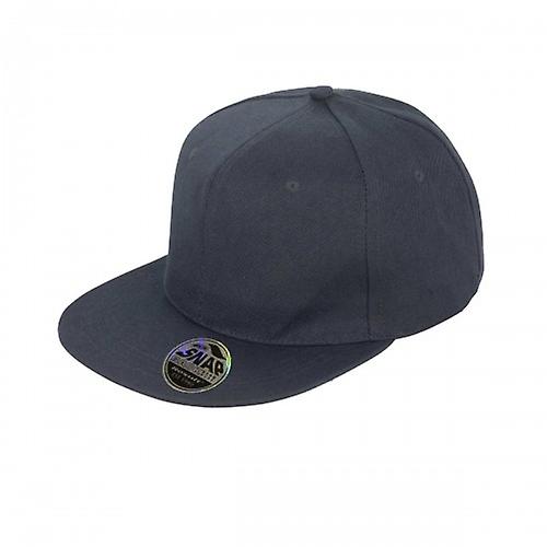 Result Unisex Core Bronx Original Flat Peak Snapback Solid Colour Cap (Pack of 2)