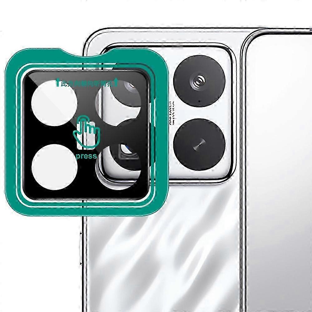 Tempered Glass Camera Lens Protector with Self-Positioning Frame Compatible with Certain Brand Models (Black)