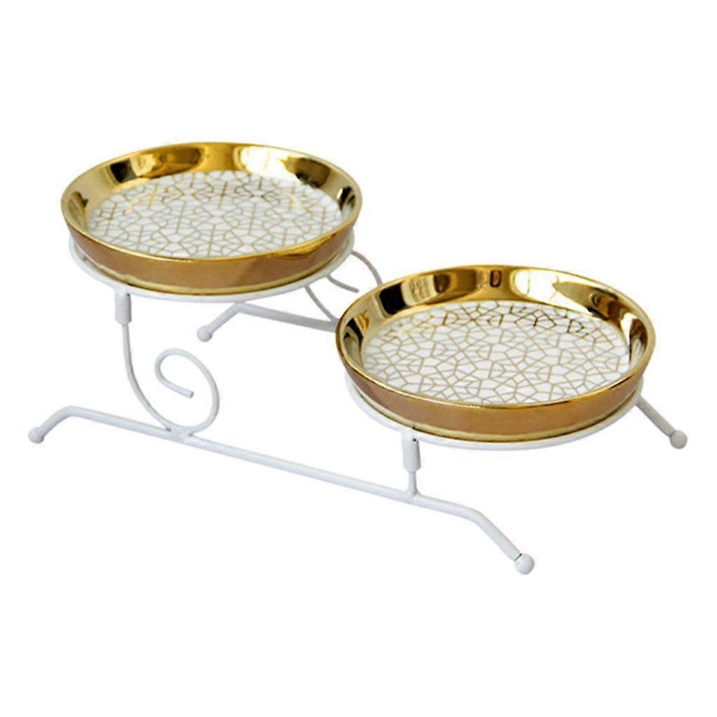 Decorative Serving Tray Layer Dessert Cake Stand Dinner Candy Metal Rack