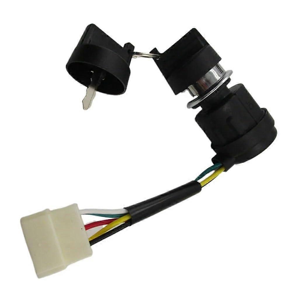 186F 192F Diesel Generator Panel Start Switch Lock, 5-Wire Ignition Key Switch with Pure Copper Plug Compatible with Single-Cylinder Models