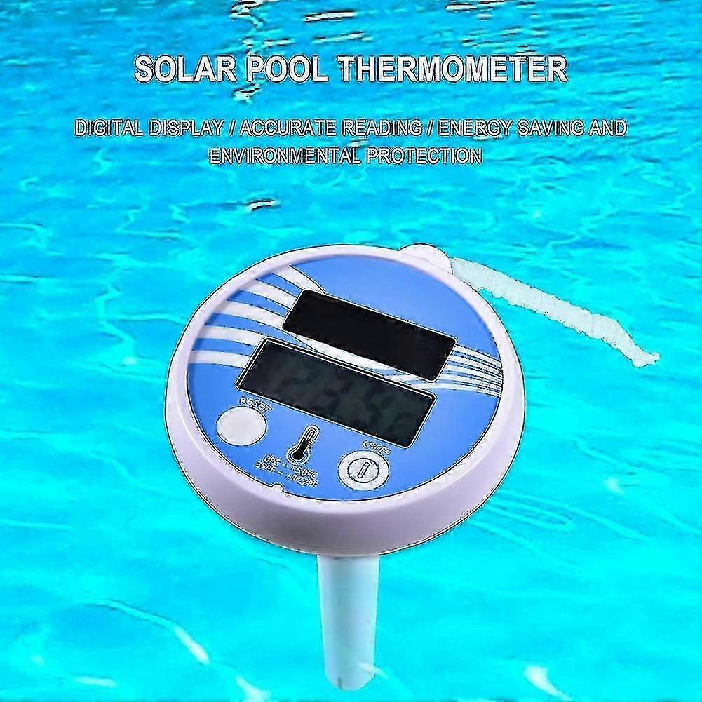 Wireless Floating Pool Thermometer with Solar Digital Display, Easy-Read Temperature for Swimming Pools
