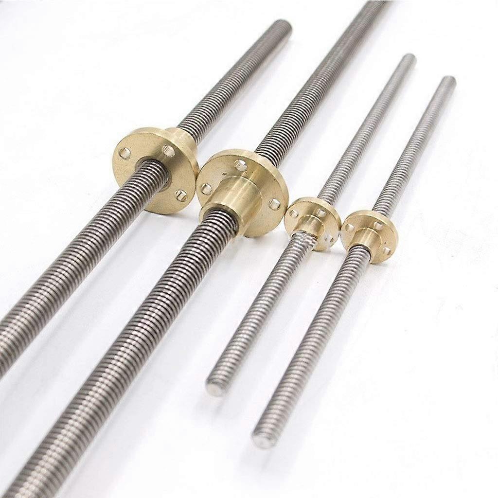 3D Printer T8 Threaded Bar Lead Screw 8mm Pitch Z Axis Brass Nut 450mm Length For 3D Printers