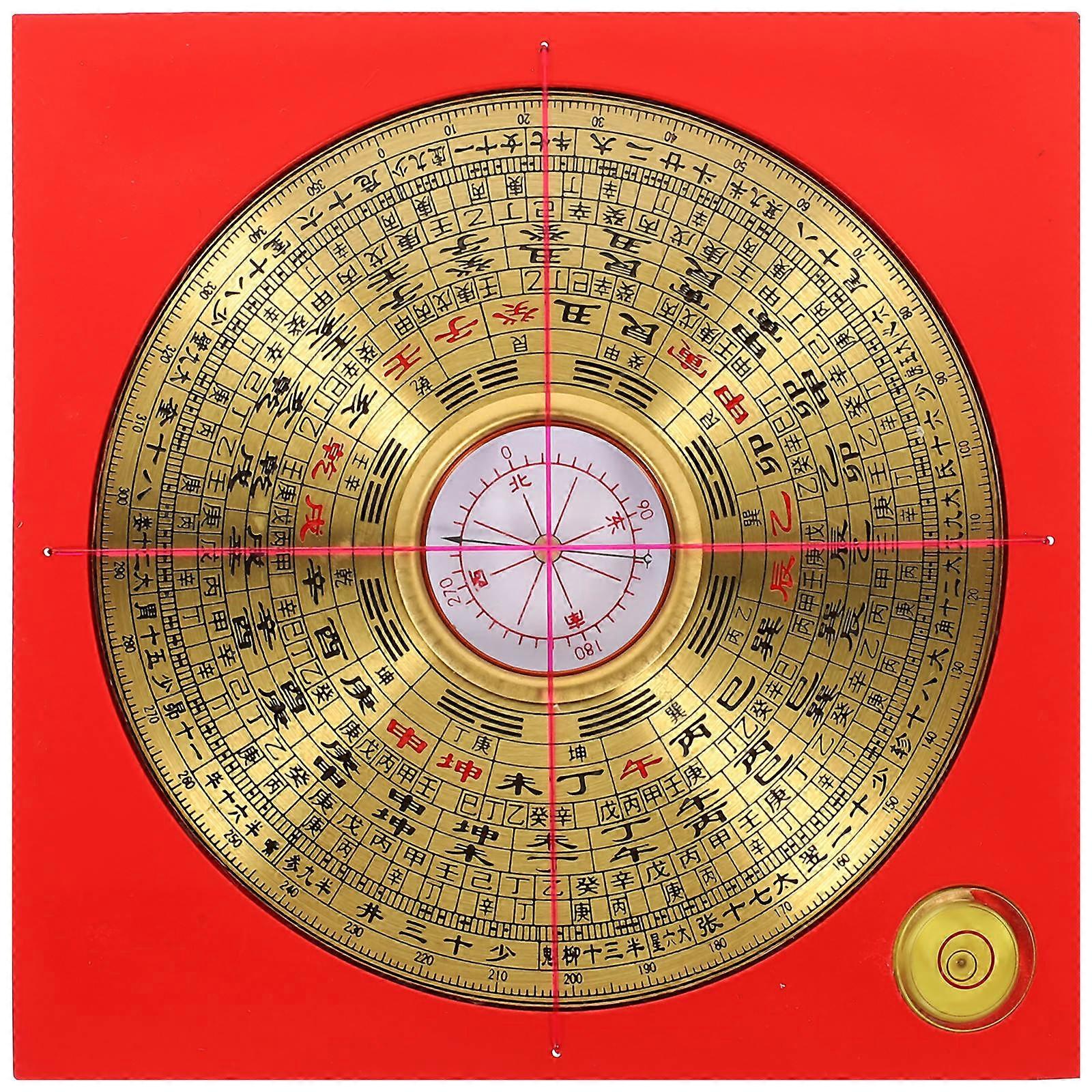 Taoist Copper Compass 1Set Golden Retro Style Compass for Home Decor with Precise Direction