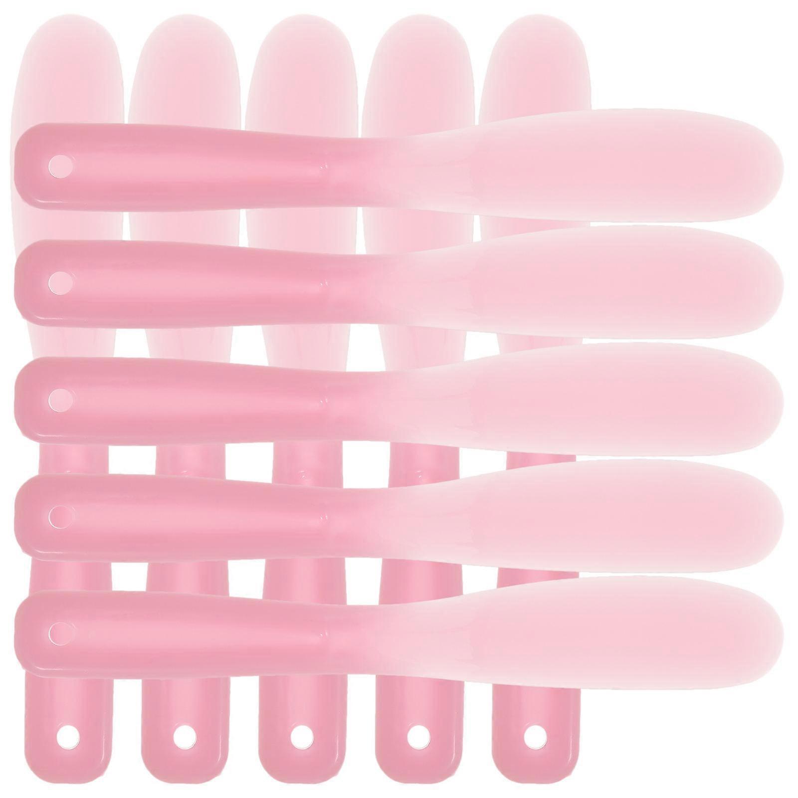 10pcs Silicone Skincare Spatulas for Cream, Mask, and Makeup Removal Reusable Cosmetic Mixing & Application Tool Pink