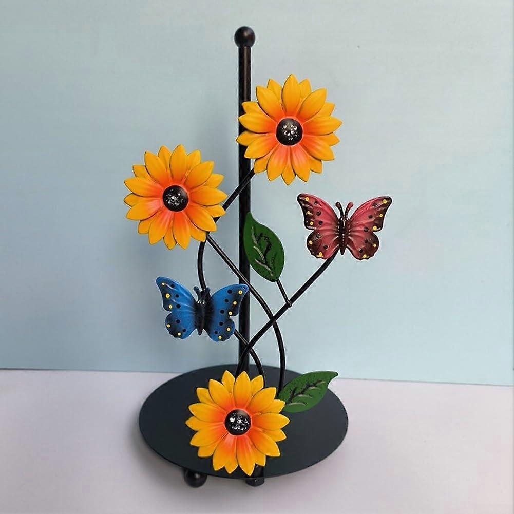 Creative Sunflower Butterfly Paper Towel Holder A Unique Touch for Your Kitchen (A) Ref: 1138