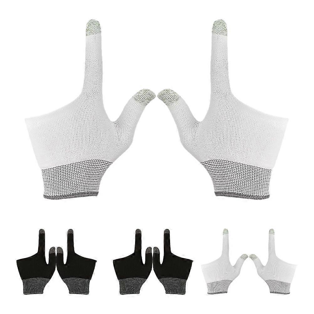 4 Pairs Gaming Touchscreen Gloves With Graphene Fingertips Two-Finger Enhanced Precision For Billiards