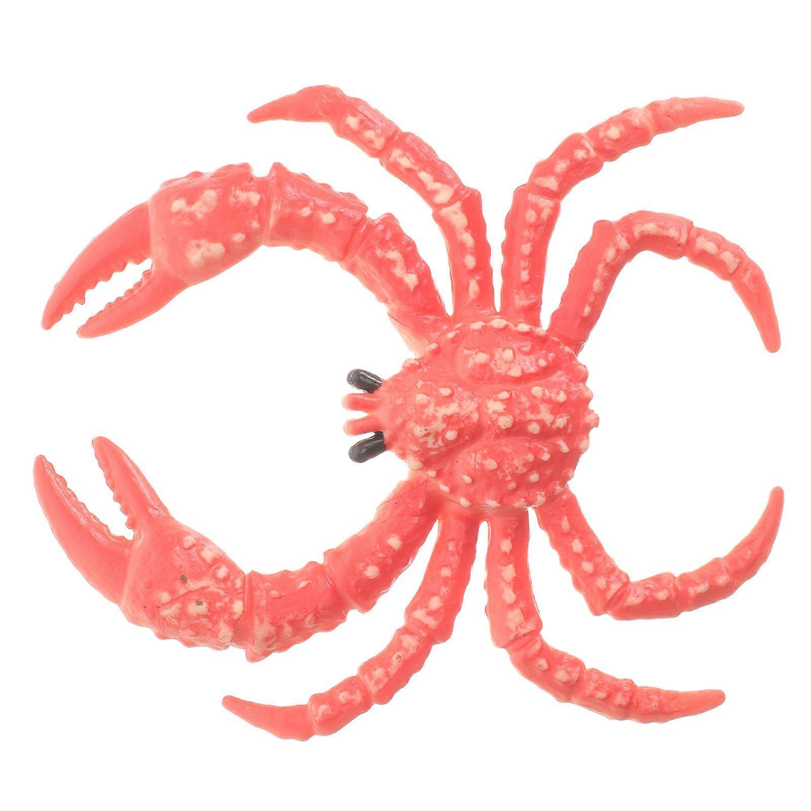 Sea Simulation Crab Lifelike Crab Playset Aquarium Decor Watermelon .5x9cm Interactive Play 1Set