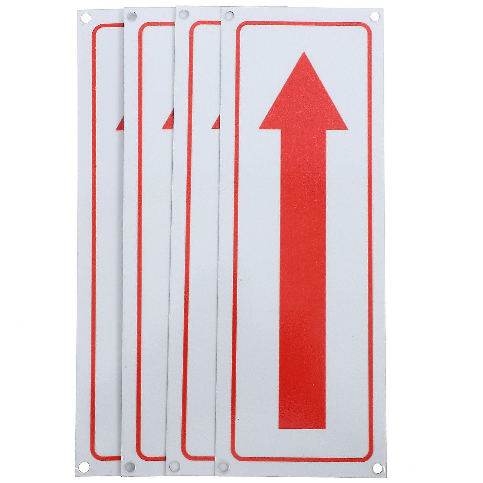 Kültéri táblák Fém nyilak táblák raktárak piros 25,00X9,00X0,08CM Irányjelző 4db