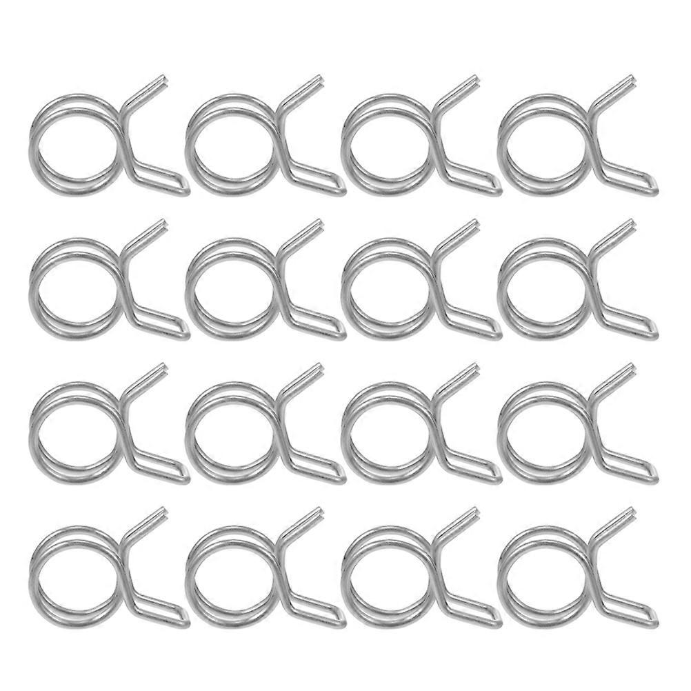 Stainless Steel Hose Clamps Spring Clips Secure Connection For Fuel Line Hose Irrigation Water Pipe Air Inner Diameter 8mm 50Pcs