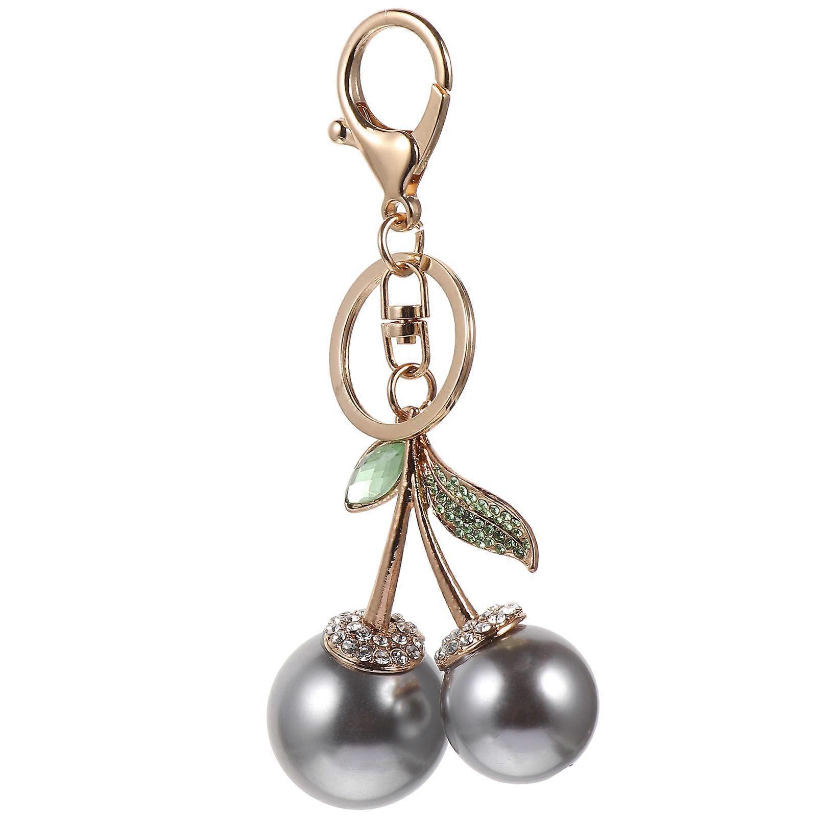 Cherries Keychain Adorable Bag Keys Decorative Alloy Cherry Hanging Pendants Key Chain Daily Use 1Pack