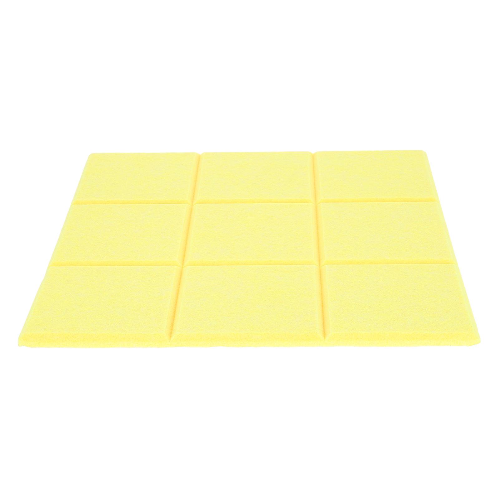 Classroom Felt Bulletin Board Felt Wall Tiles Home Office Essential Yellow 30.00X30.00X1.00CM Message Display 1Pack