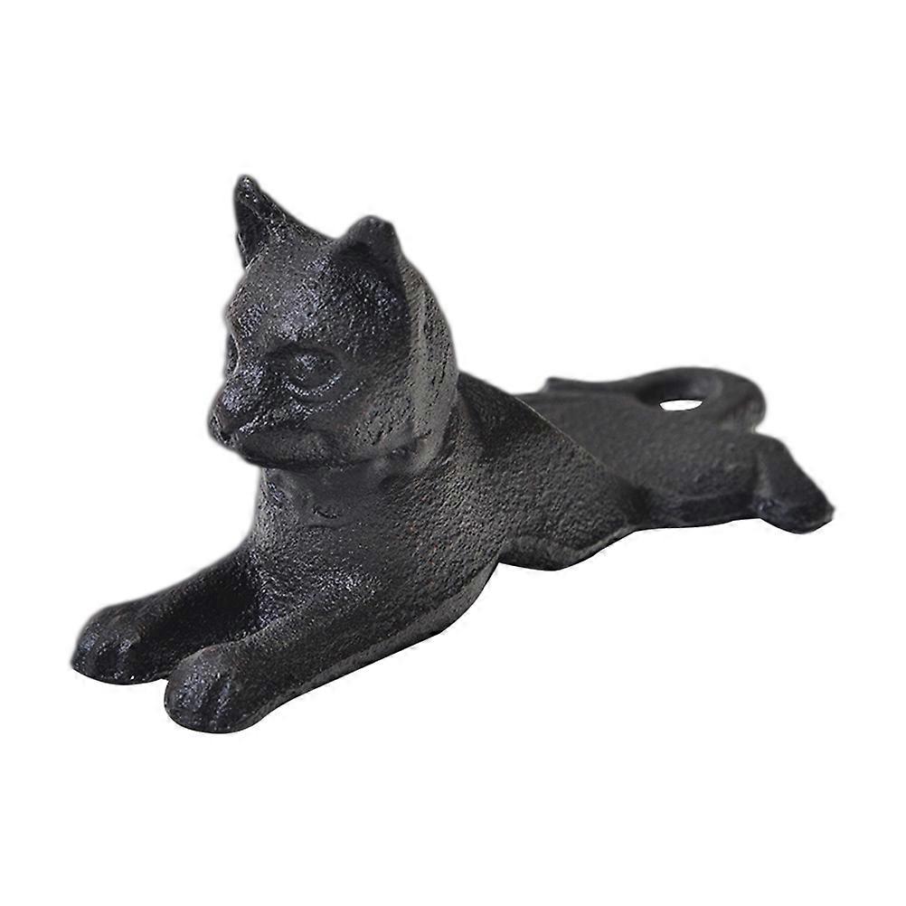 Heavy Duty Door Stopper Cast Iron Cat Shape Safety Windproof Anti-slip Home Door 15.5x7.5x6.5 Cm 1Set