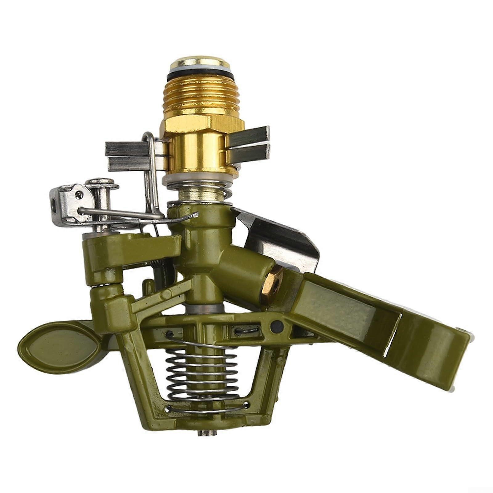 Brass Impact Sprinkler 1/2-Inch Connection, Adjustable Arc, Powerful Rotation, Wide Coverage