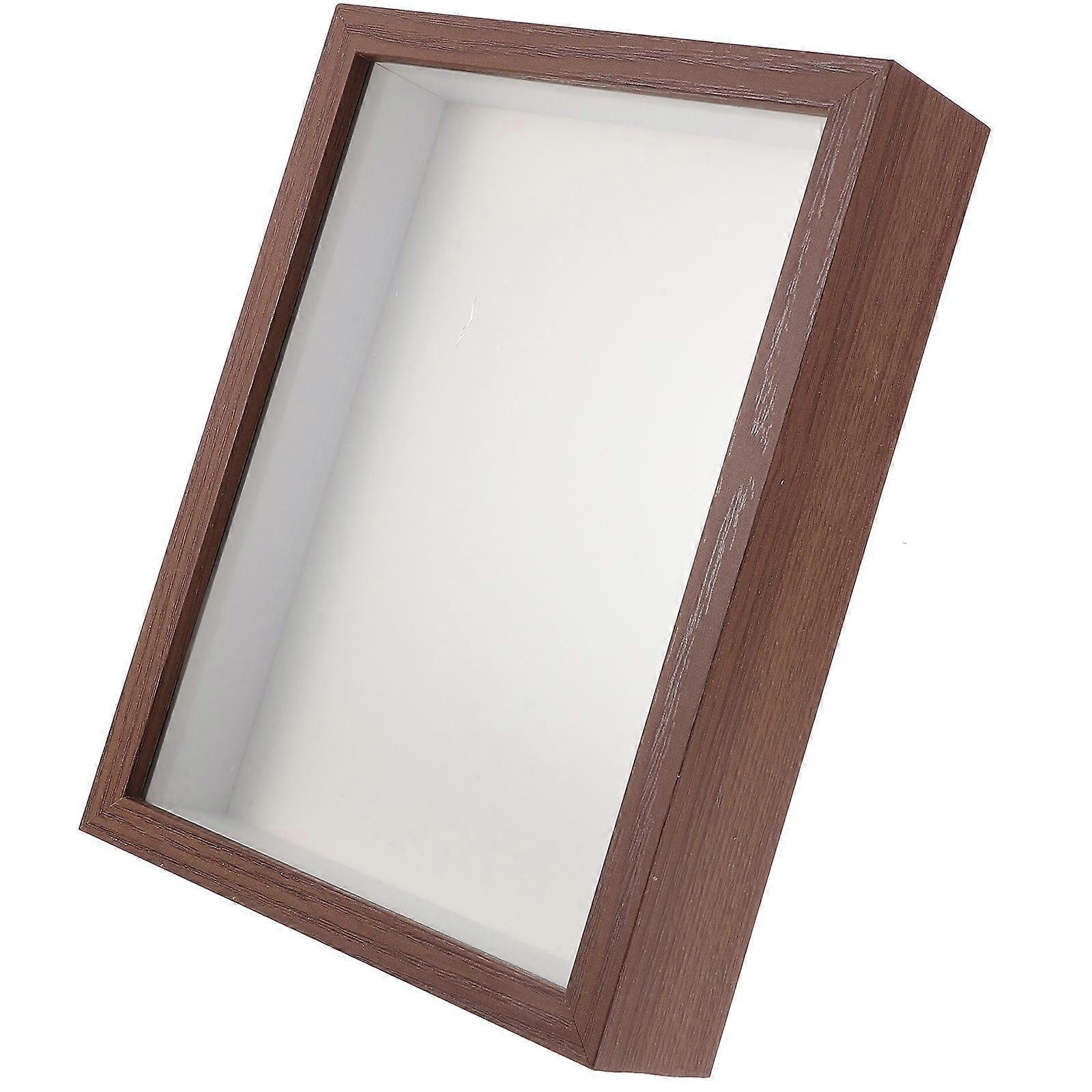 Preserved Flowers Picture Frame Wooden Dried Flower Display Stand Protection Rectangular Simple Wedding 1Pcs
