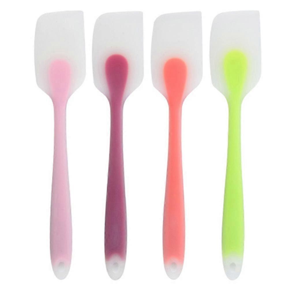 4pcs Silicone Spatula Non-Stick Baking Cooking Tool - 21x5x2cm - Random Color