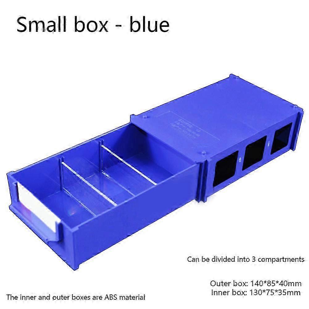 1pc Blue/Transparent Stackable Plastic Storage Box 140x85x40mm for Hardware Tools