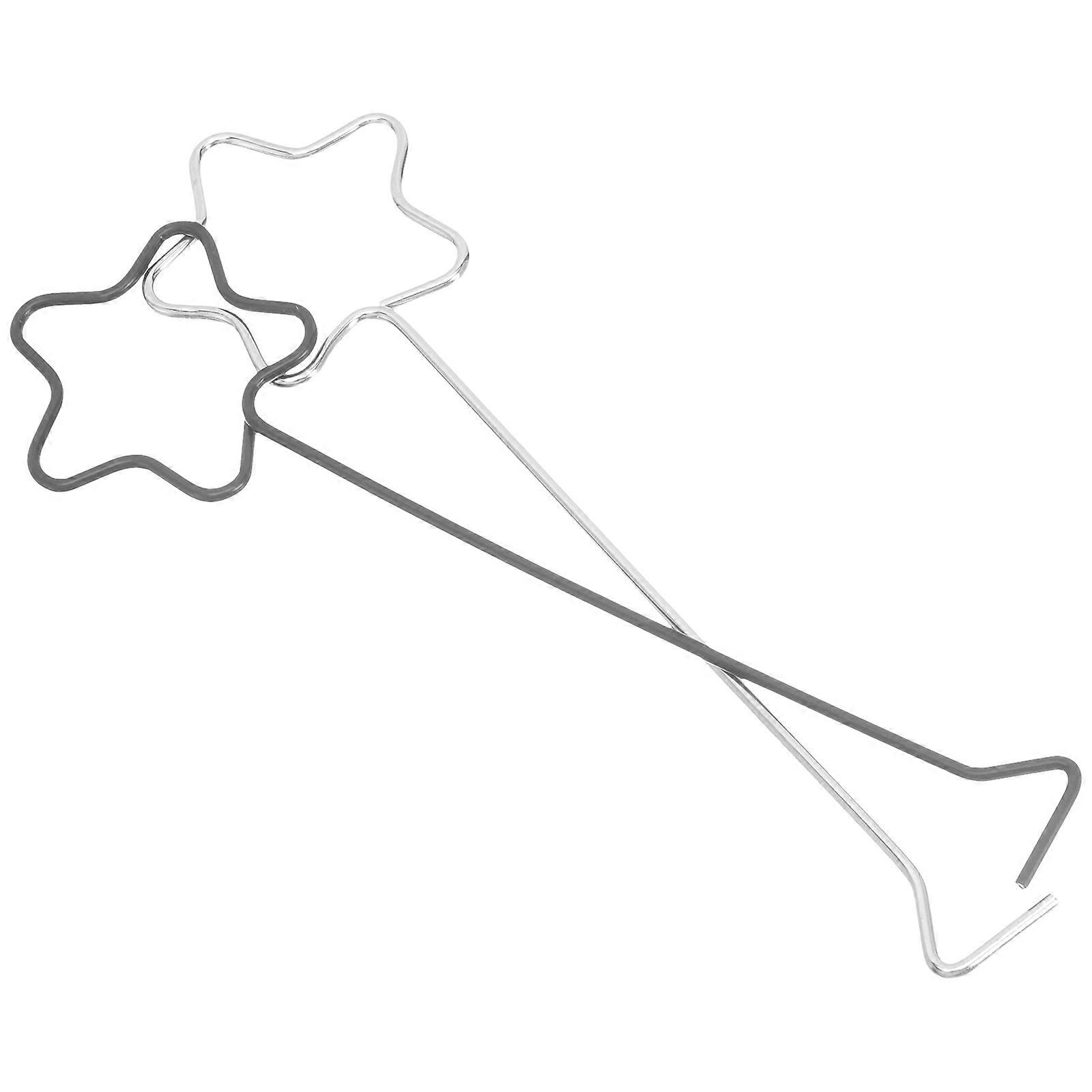 Wick Dippers Candle Wick Hooks Iron Star Design Practical Home Use Silver 2Pcs