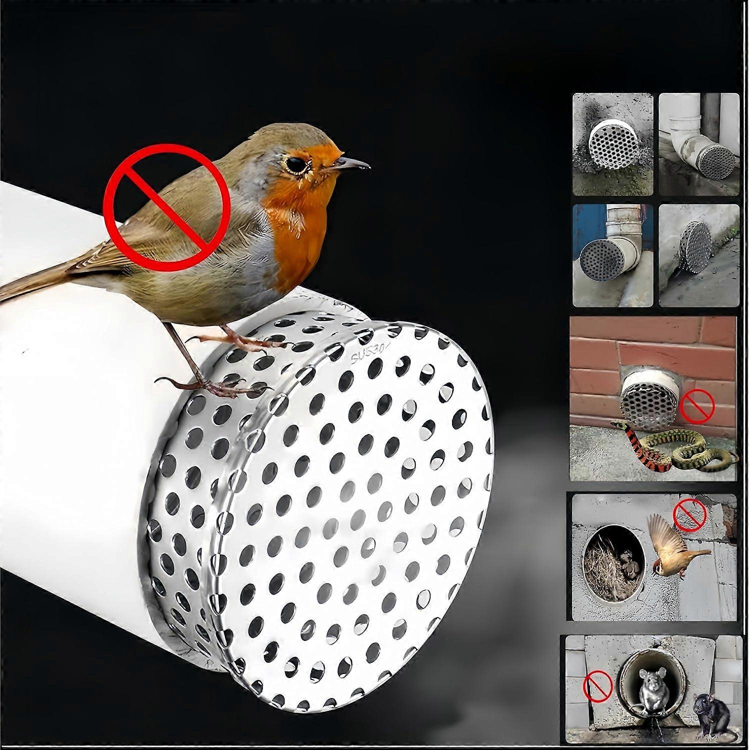 Gutter Guards - 11cm Stainless Steel Filter - Gutter Guards to Prevent Leaf Blockage - Prevents Snakes, Mice and Birds from Entering the House