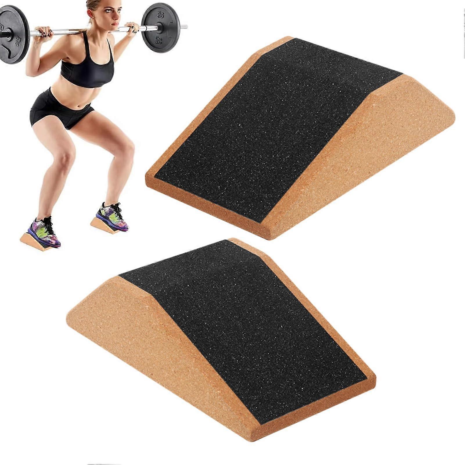 Squat Wedge Block for Exercise | Non-Slip Heel Incline Ramp for Calf Stretching, Yoga, and Stretching Workouts