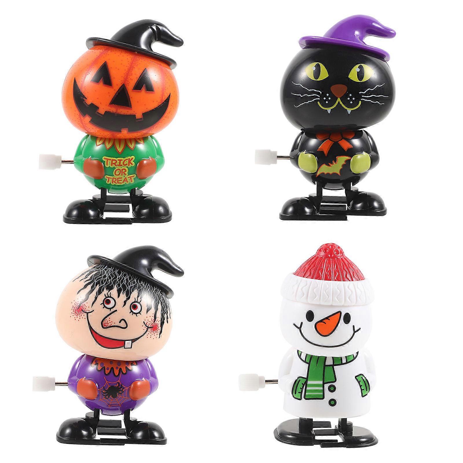 Novelty Clockwork Toy Halloween Plaything Assorted Color Battery-