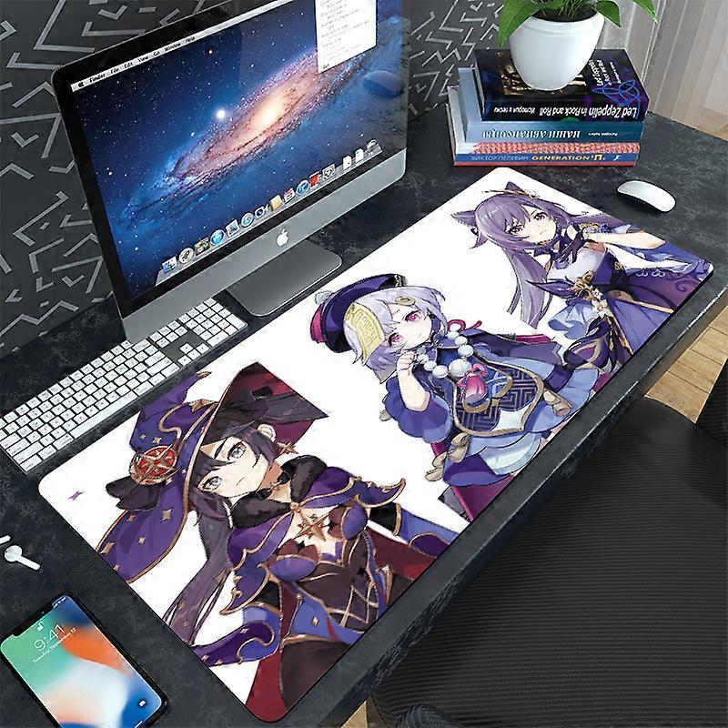 Game Yuanshen cartoon office keyboard computer desk pad large creative mat waterproof dirt-repellent thickened mouse pad