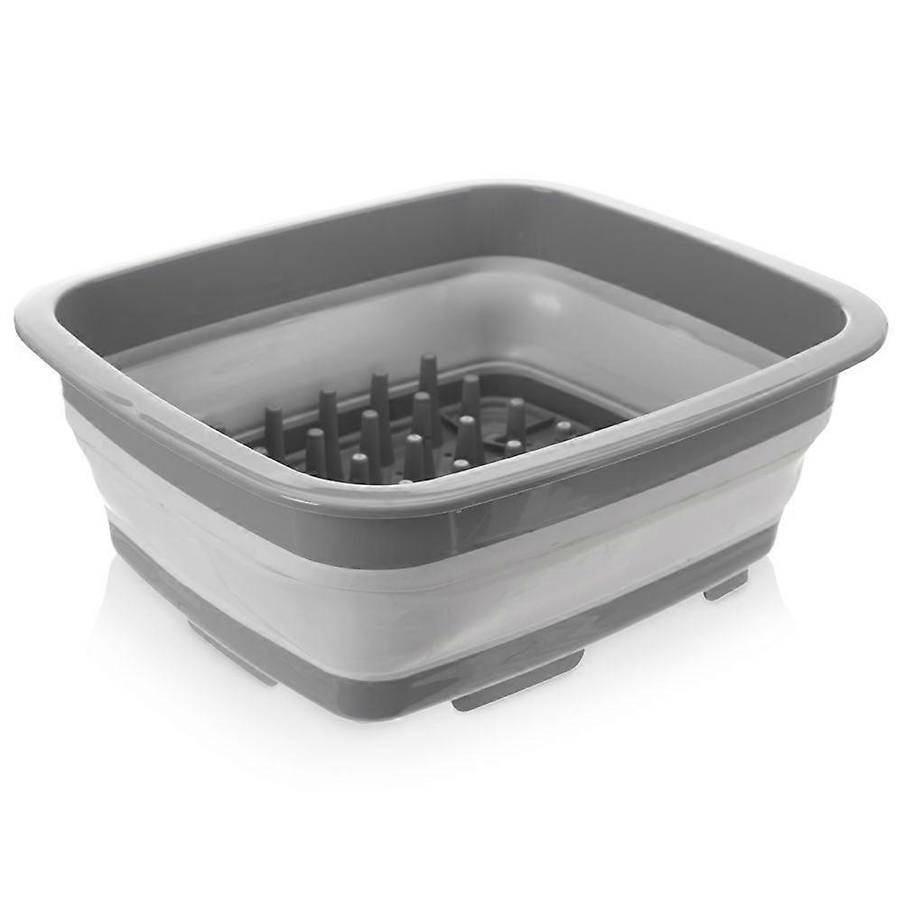 Foldable dish rack with removable tray and sink