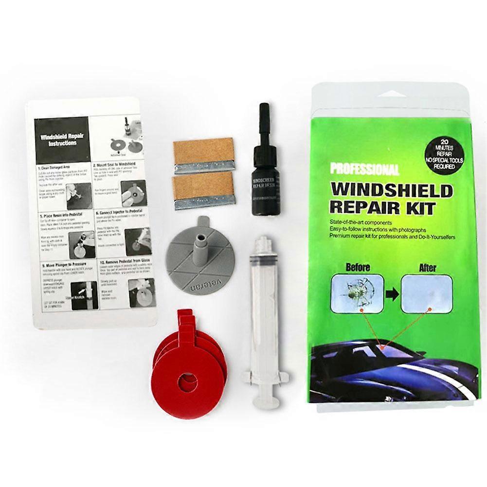 Professional Windshield Repair Kit DIY Fix for Cracks No Mix Single Solution Invisible Results