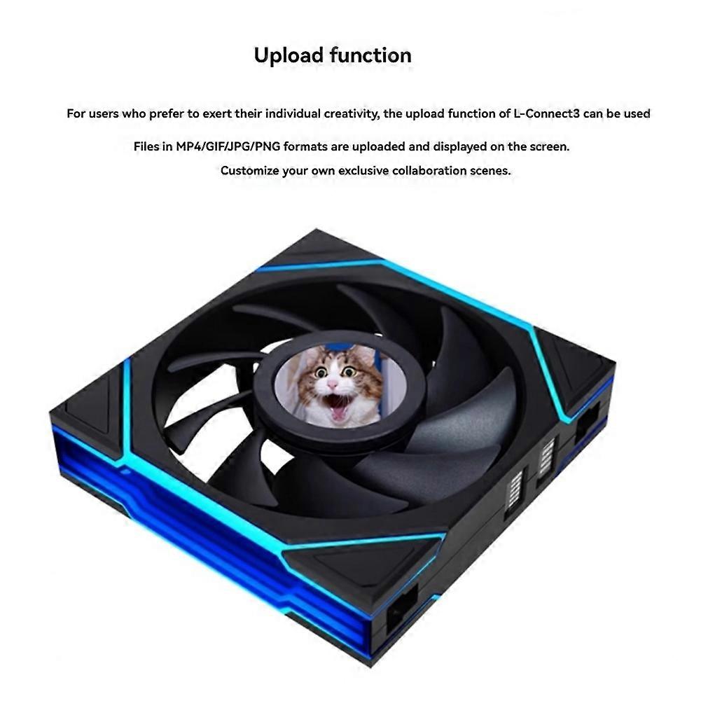 FAN TL Wireless LCD 120 Reverse Blade Fan (Black