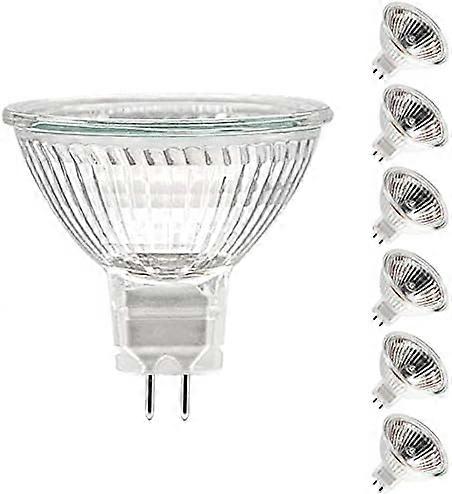 MR16 Halogen Bulbs 12V 50W, Durable 6 Packs High Output Halogen Light Bulbs 2 pin GU5.3 Base for Landscape Lights, Track Lights, Ceiling Lights, Desk 