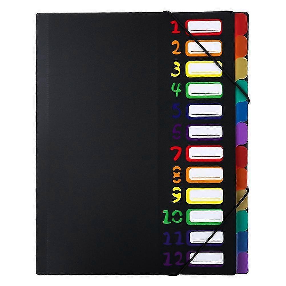 Plastic Document Folder A4 Size Folder Bag Receipt Holder Multi-layer File Folder