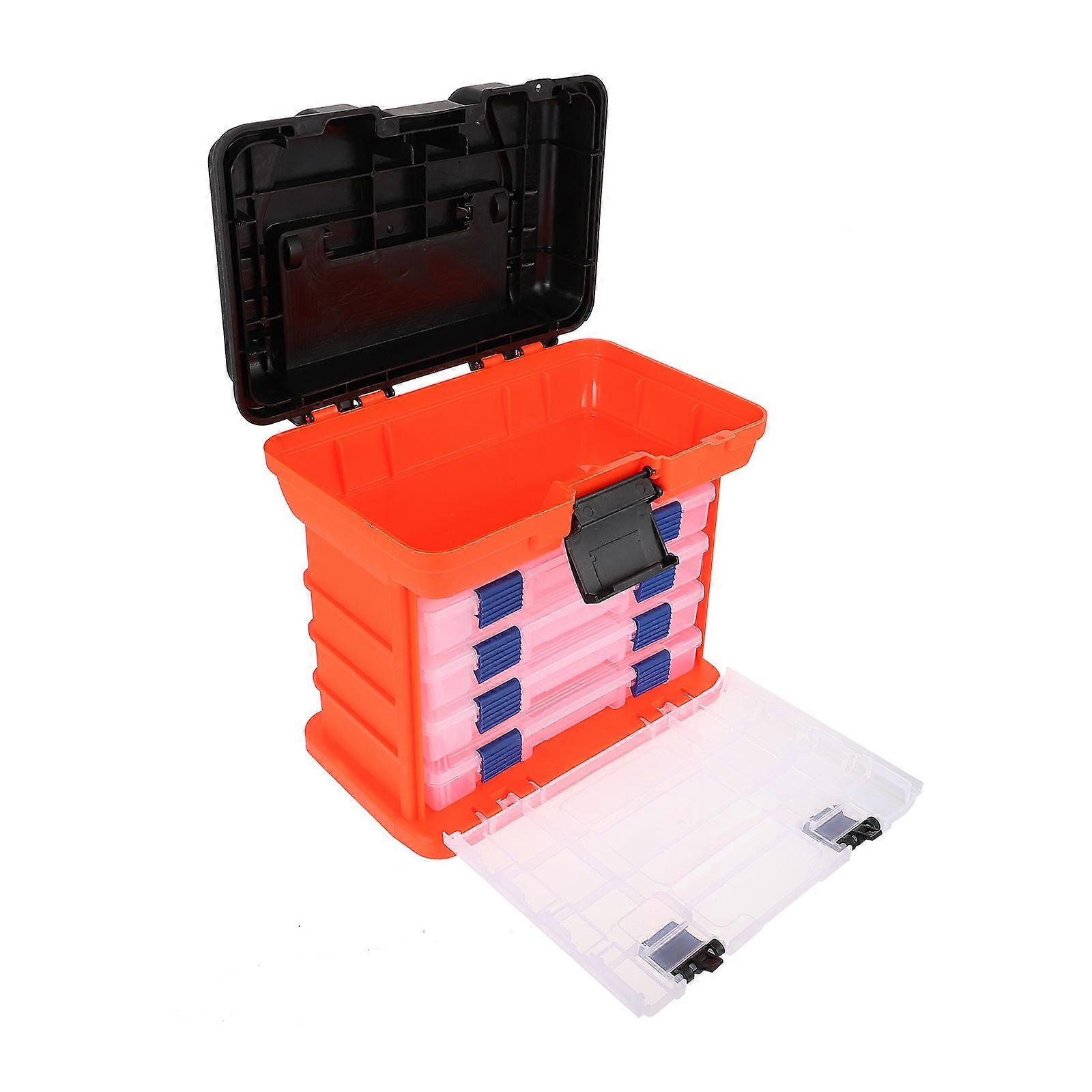 Multi-Functional Fishing Box Fishing Seat Box For Fishing Accessories Foldable Handle 10.6X10.2X6.7in 1 Set