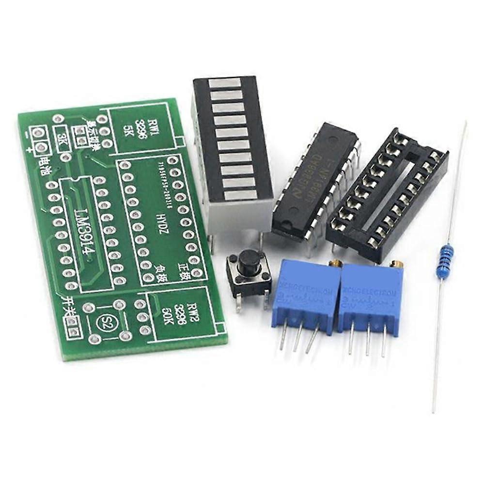 LM3914 Battery Capacity Display Power Level Tester 10Segment 3.7V Lithium 12V Battery Capacity Display LED Display DIY Kits
