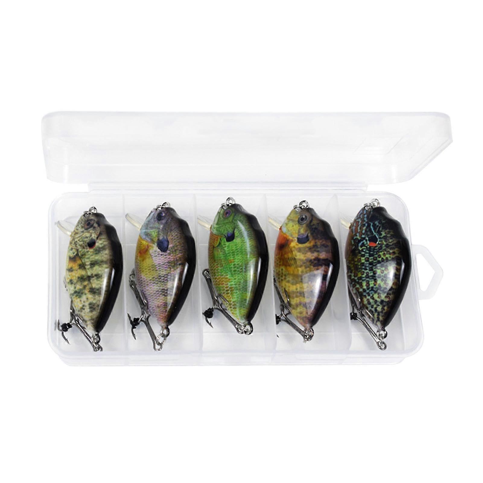 Angelköder-Set 5-Piece Compact Saltwater Lure Set Hard Artificial Lures For Bass Sunfish Trout Pike