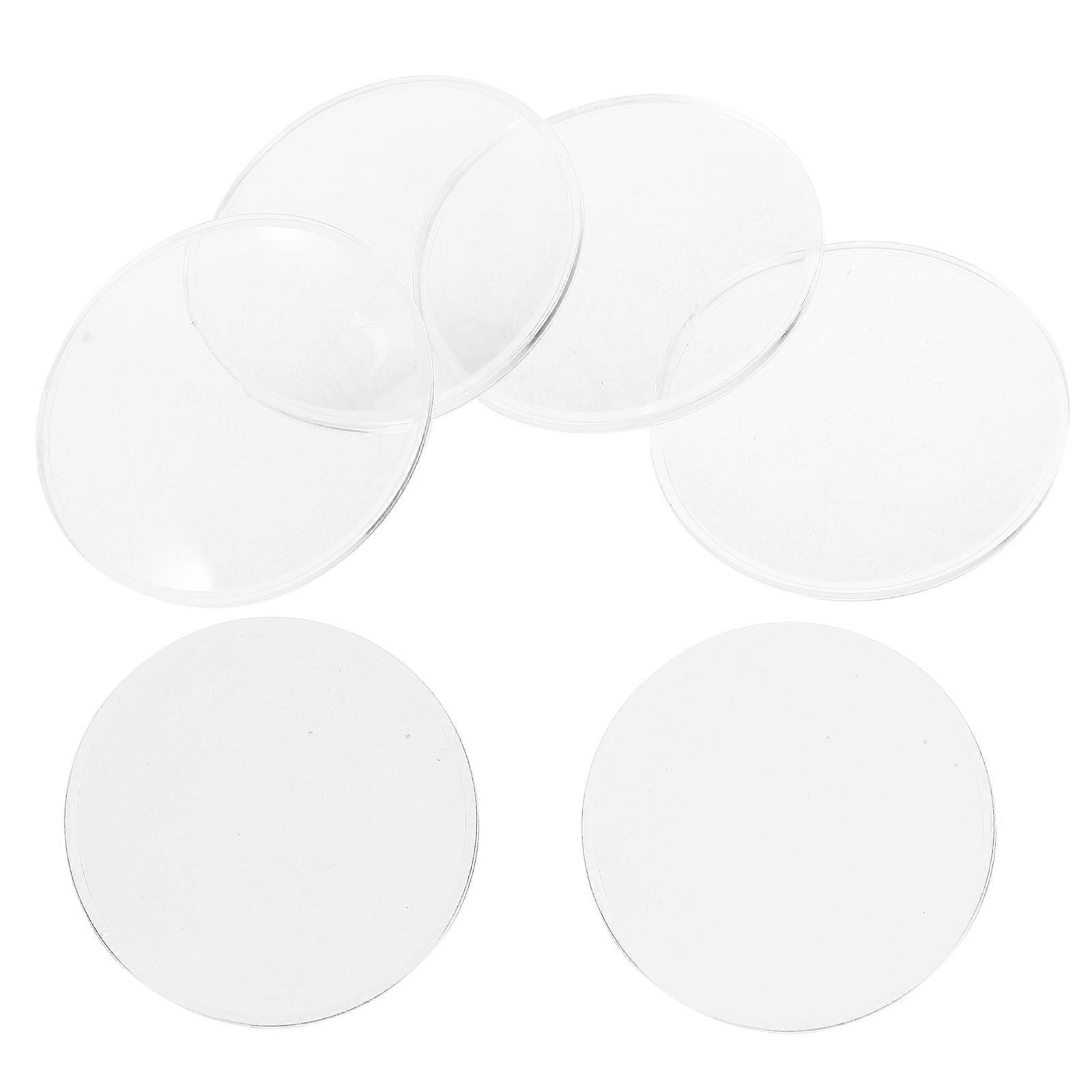 Double Convex Lens Transparent Optical Lens Science Experiment Teaching Tool 6Pcs