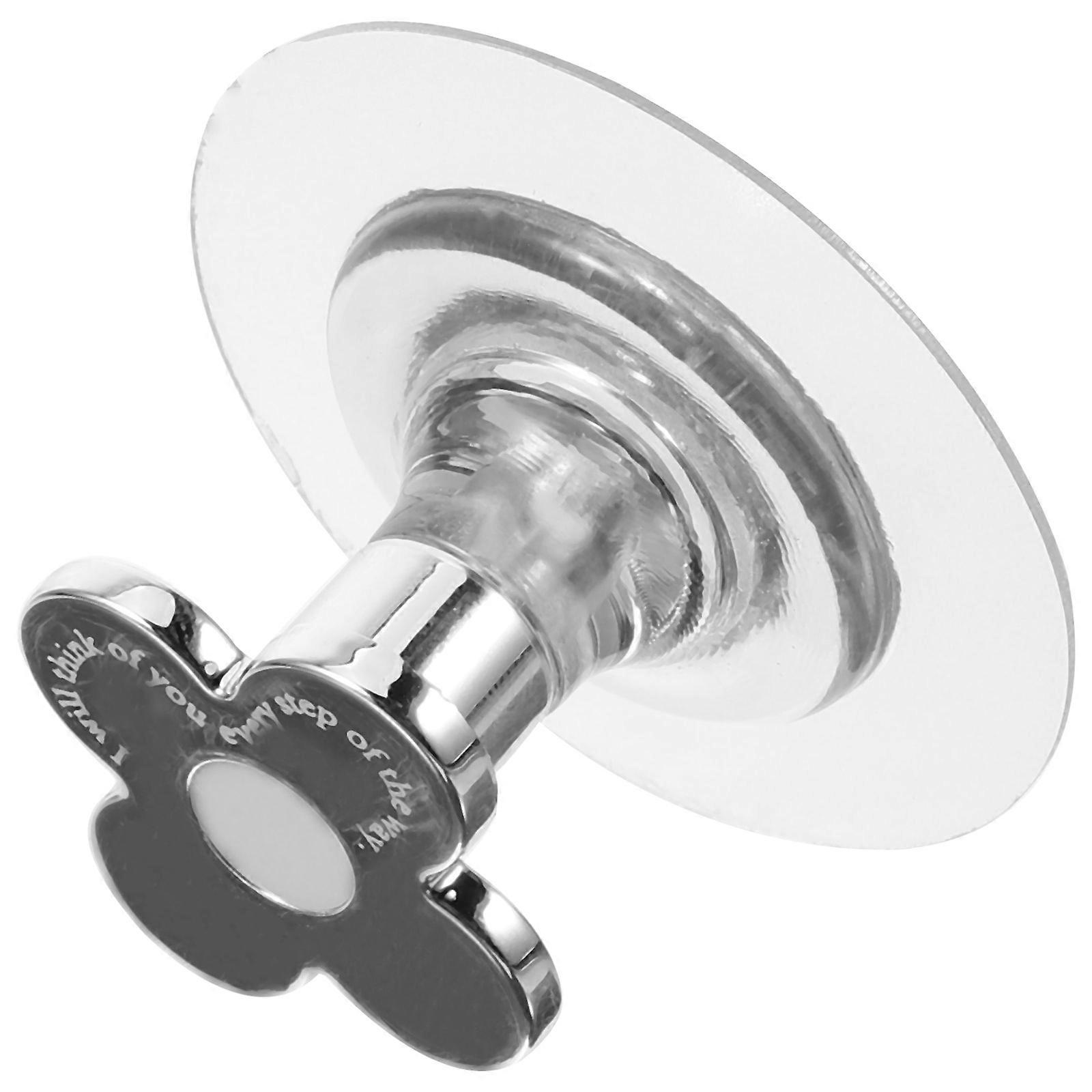 Chrome Plated Floral Handle Toilet Seat Lifter Adhesive Toilet Lid Lifting Handle Easy to Install Space Saving Design for Home and Public Bathrooms