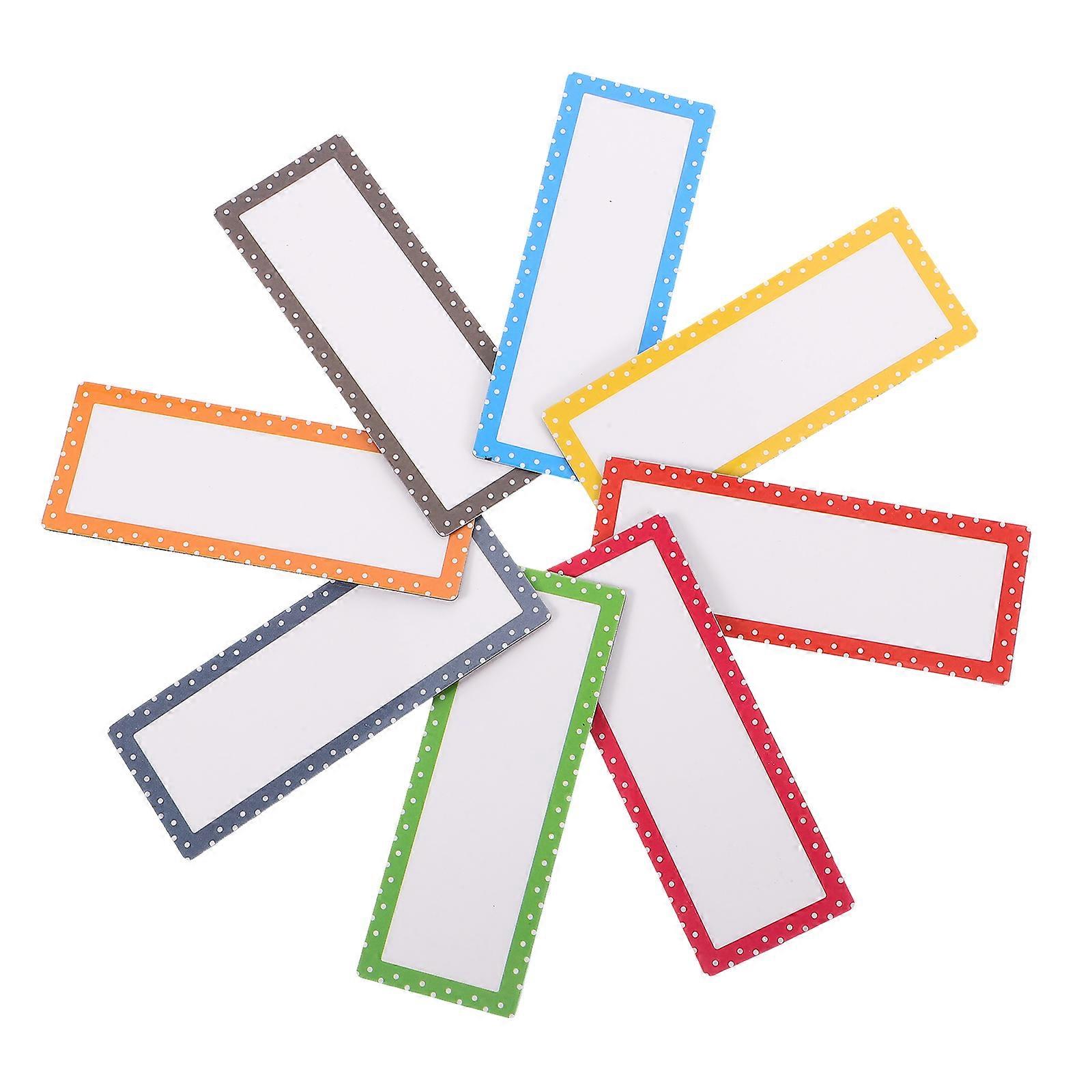 White Board Magnetic Labels Magnetic Dry Erase Name Tags Reusable Label Plate For Events 8Pcs