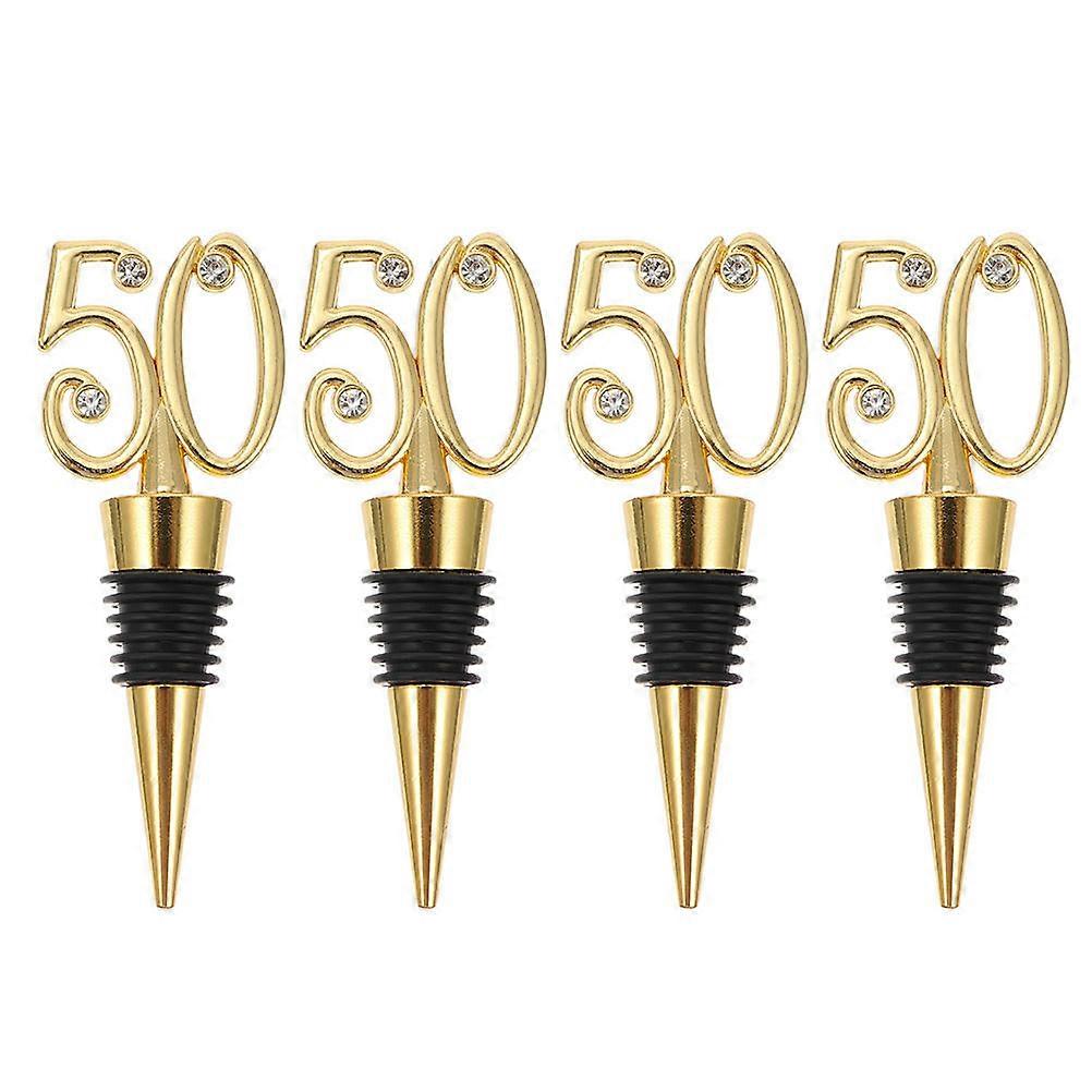 Plug with Airtight Seal for Home Use Golden Metal Stoppers Fits Beer Drinks