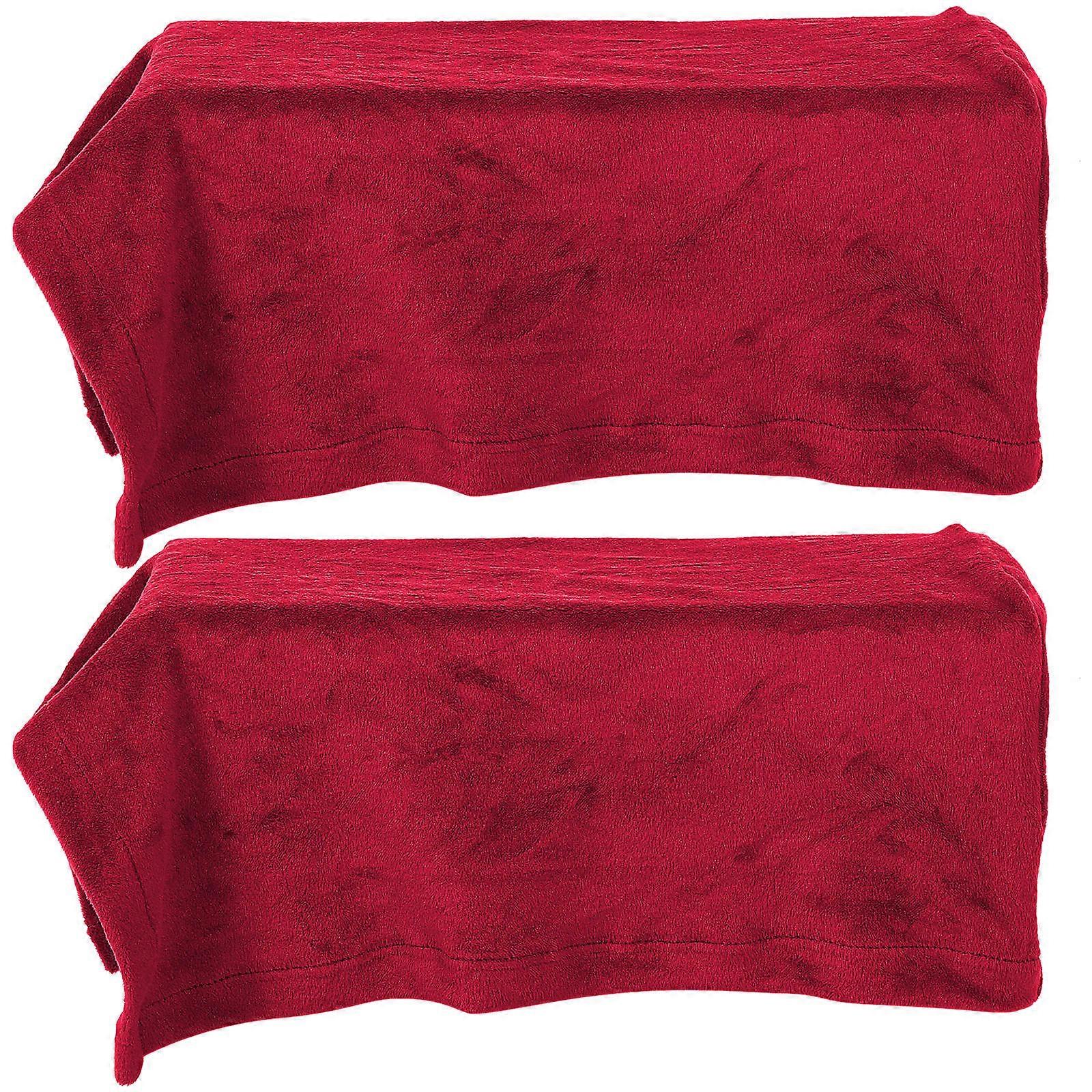 Sofa Armrest Cover Elastic Universal Armrest Protector Dark Red 50.00X20.30X16.50CM Extend Sofa Life 1 Pair