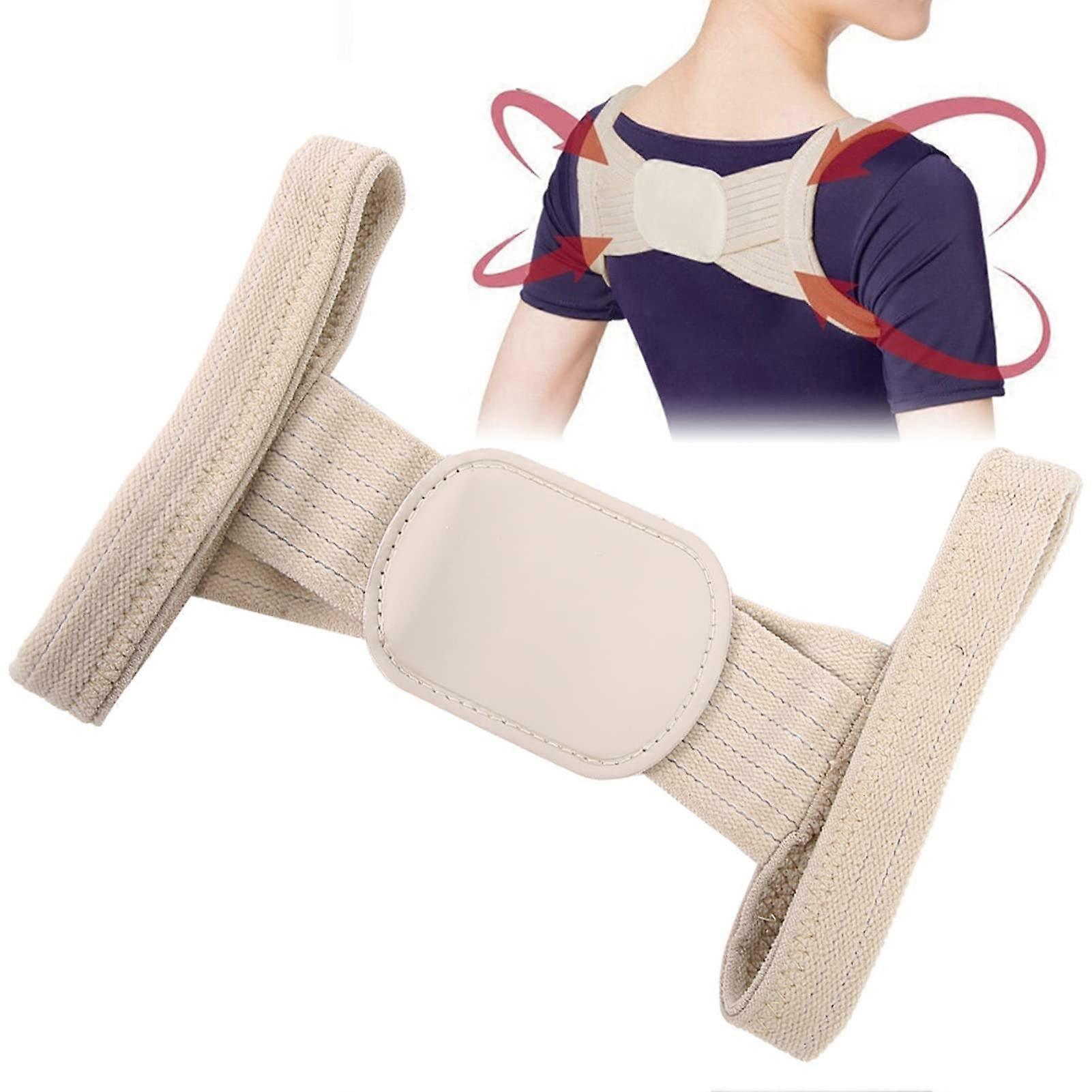 Humpback Correction Belt, Beige Back Support for Lumbar Support and Upright, Breathable Back Support (LBeige)