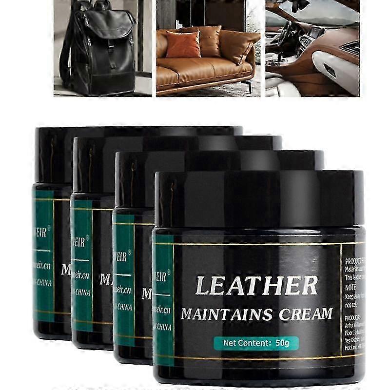 4x مجموعة العناية بالجلد - منظف الجلود وحامي للأرائك ومقاعد السيارة والأثاث