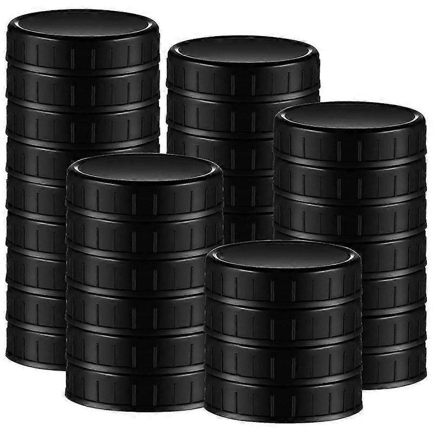 Jar Lids Plastic Storage Caps with Rubber Seal Replacement Plastic Lids for Jars Canning Jars and Mo