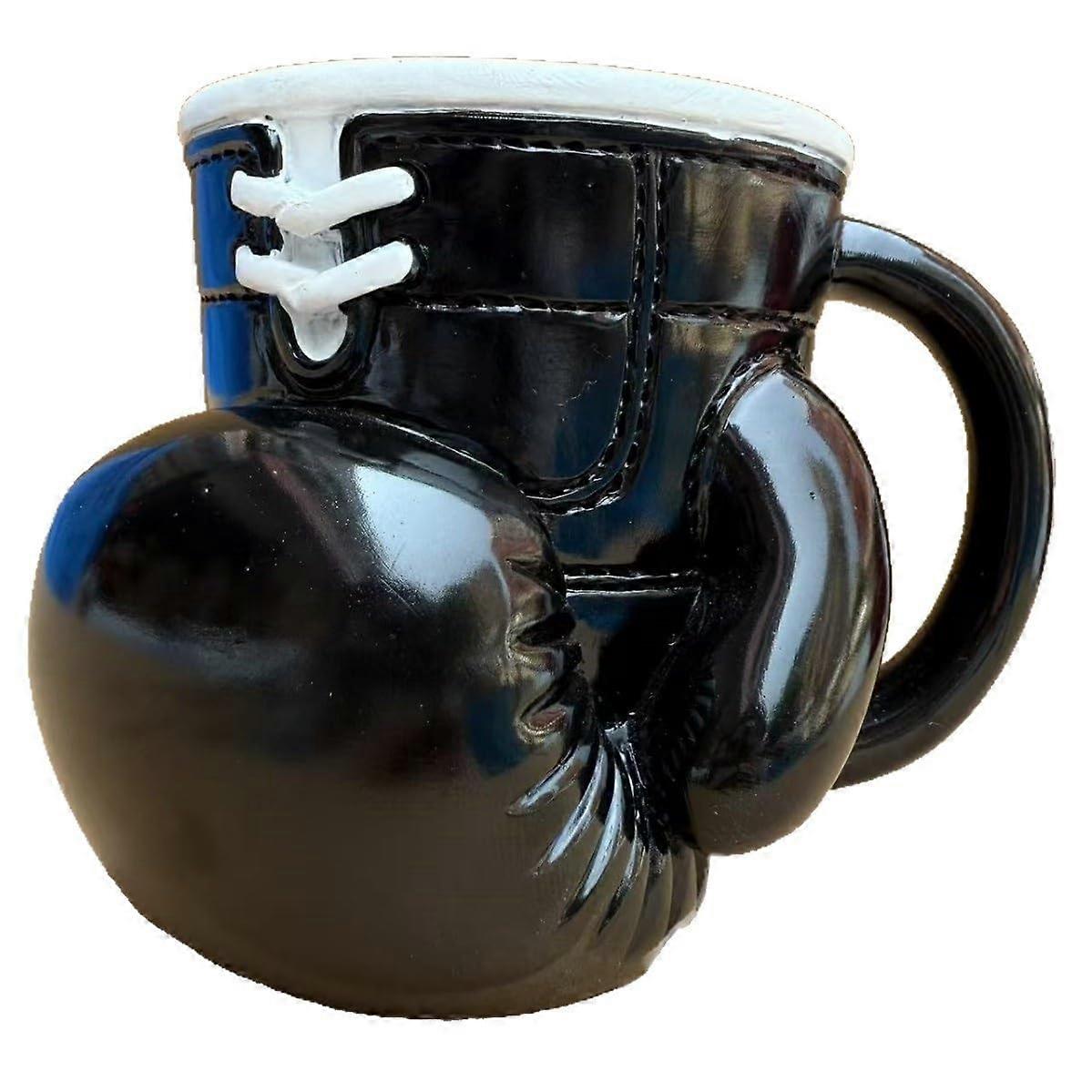 coffee cups with boxing glove design, 340 ml red boxing glove cup (Black)