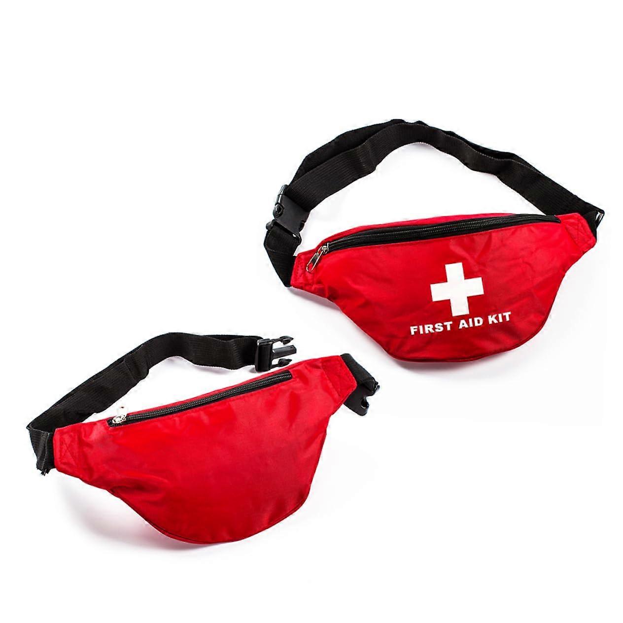 First Aid Bag Mini Emergency Kit for Outdoor Activities - Red Dry Bag with Waist Strap and Responder Features