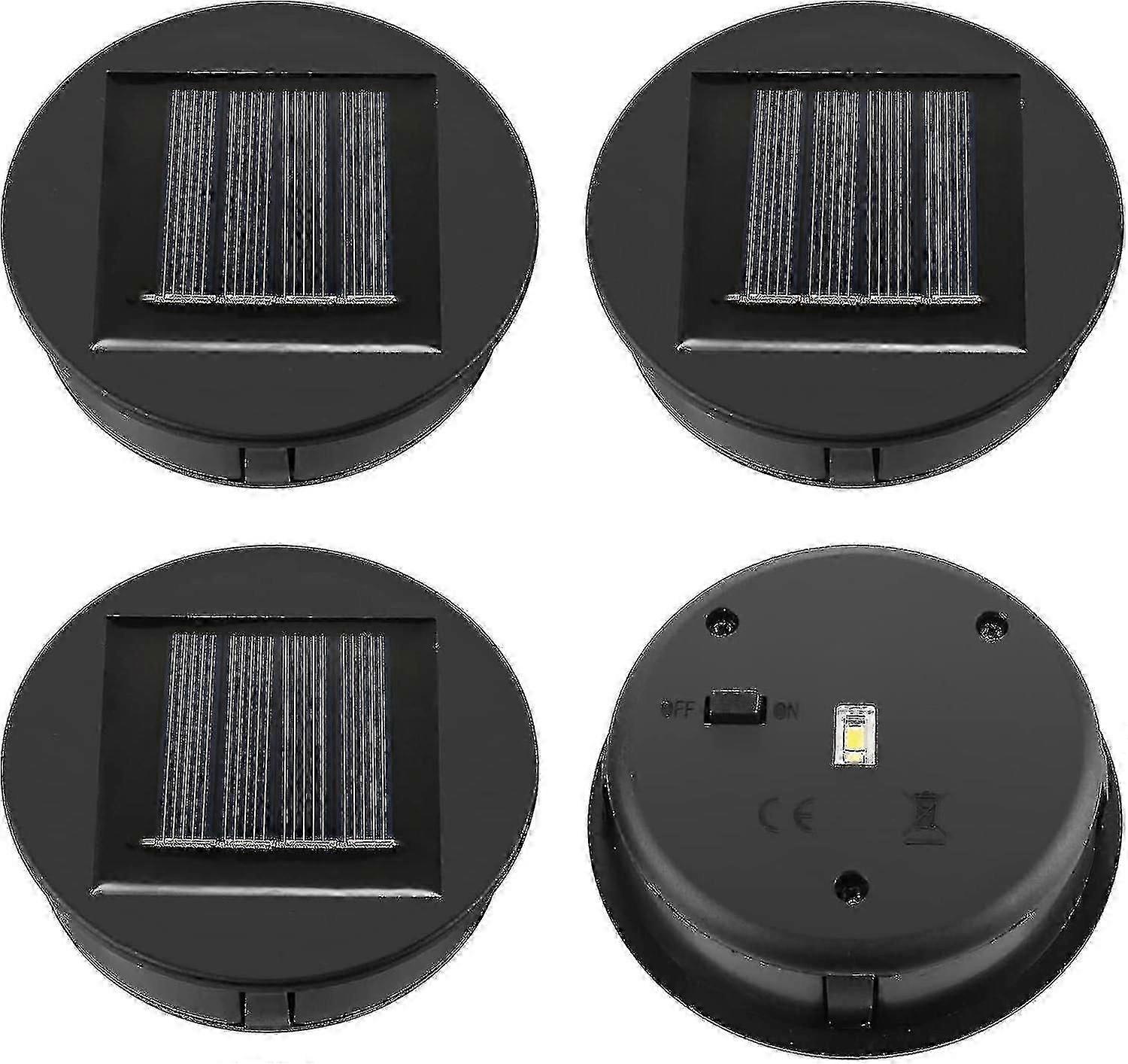 4er-Pack Solarlaternen-kompatible Module und Deckel