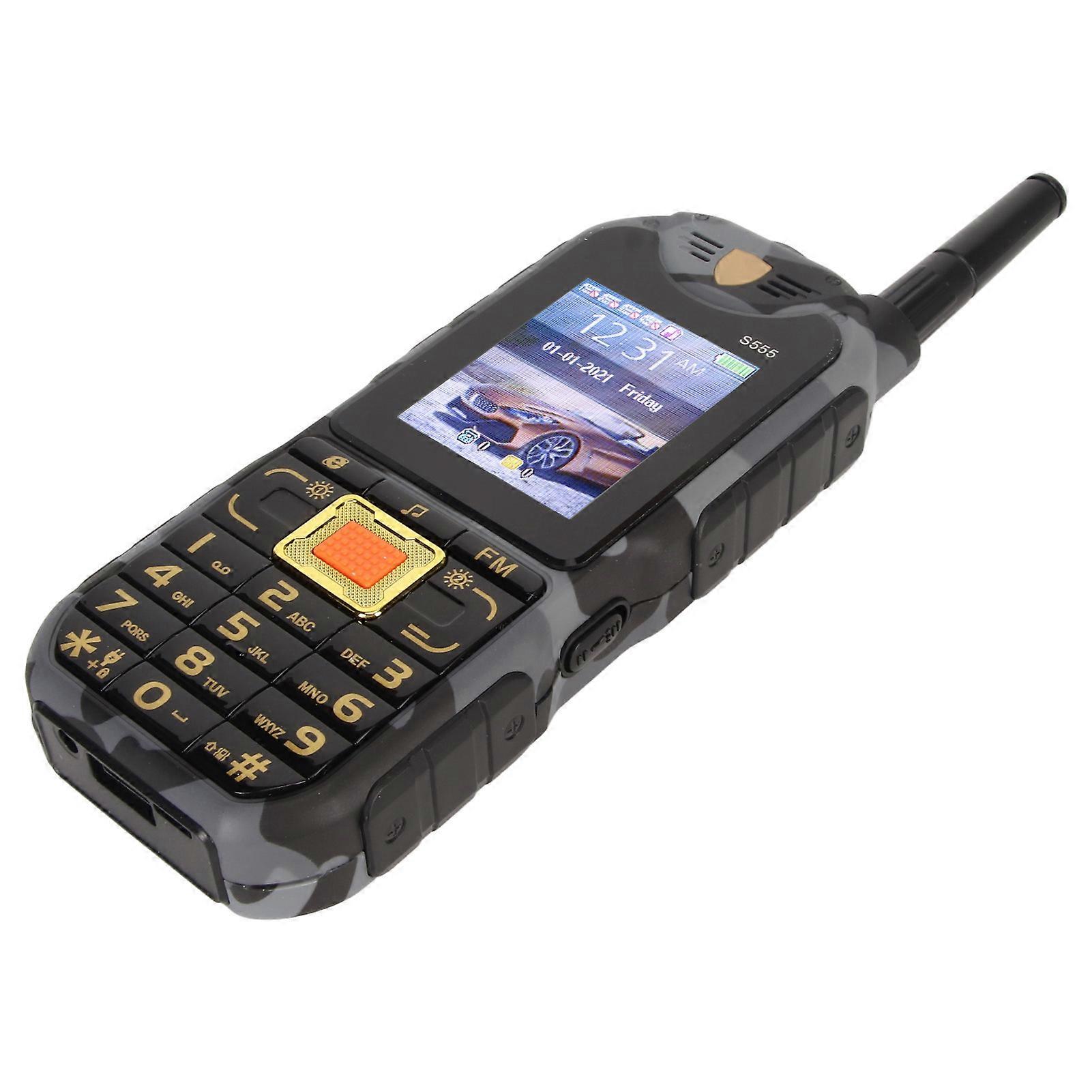 S555 2G Phone Unlocked for Elderly Big Button 2.2 Inch Senior Basic Phone High Volume 4 Card 4 Standby 4800mAh 100‑240V