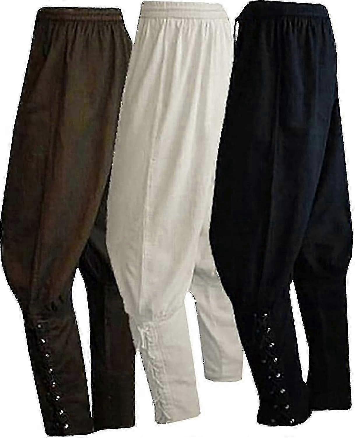 Medieval Viking Pirate Costume Calças com estilo gótico renascentista Tornozelo-Comprimento Banda