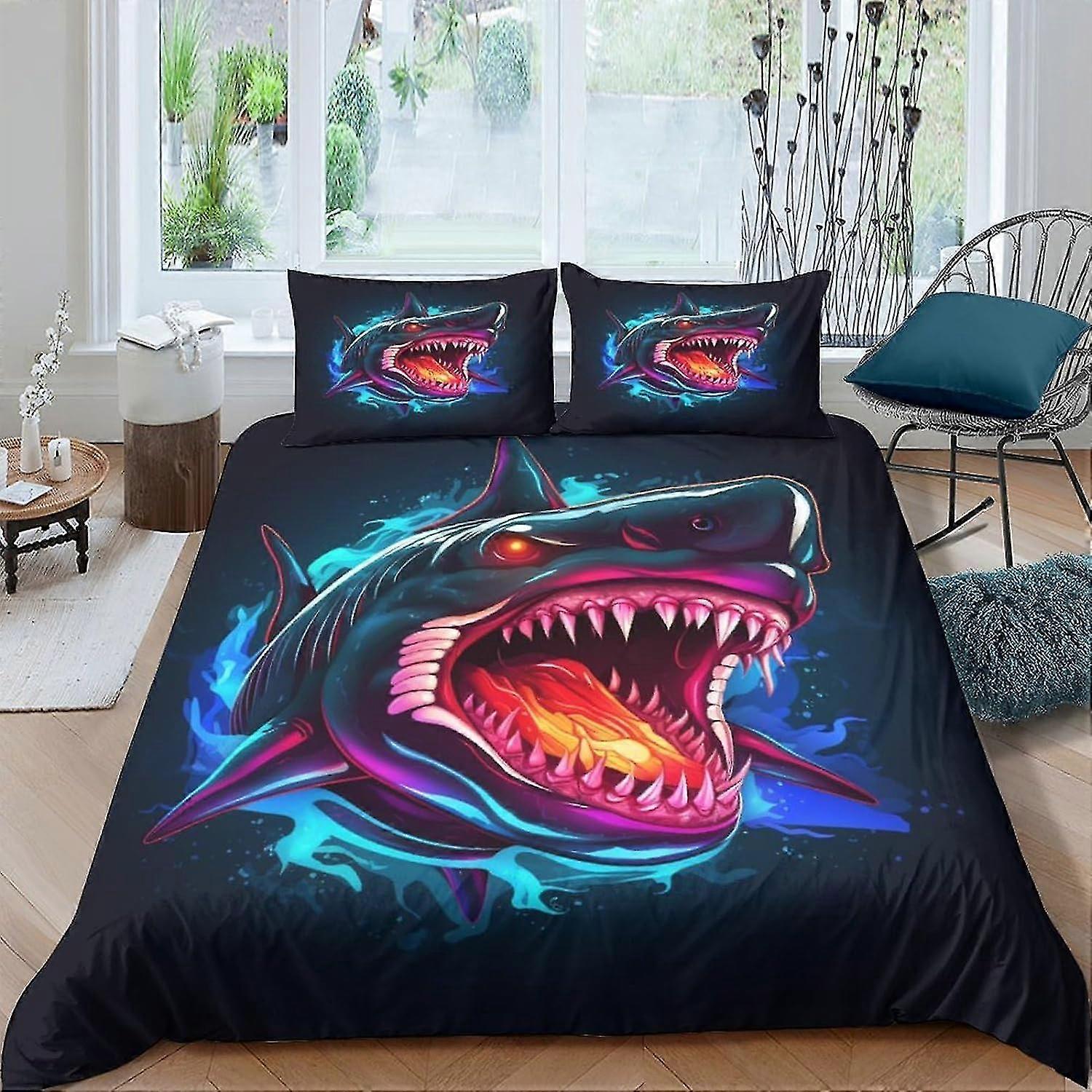 Conjunto de capa de edredom de microfibra ultra macia 3 peças Conjunto de cama de um lado com fronhas para tamanho duplo