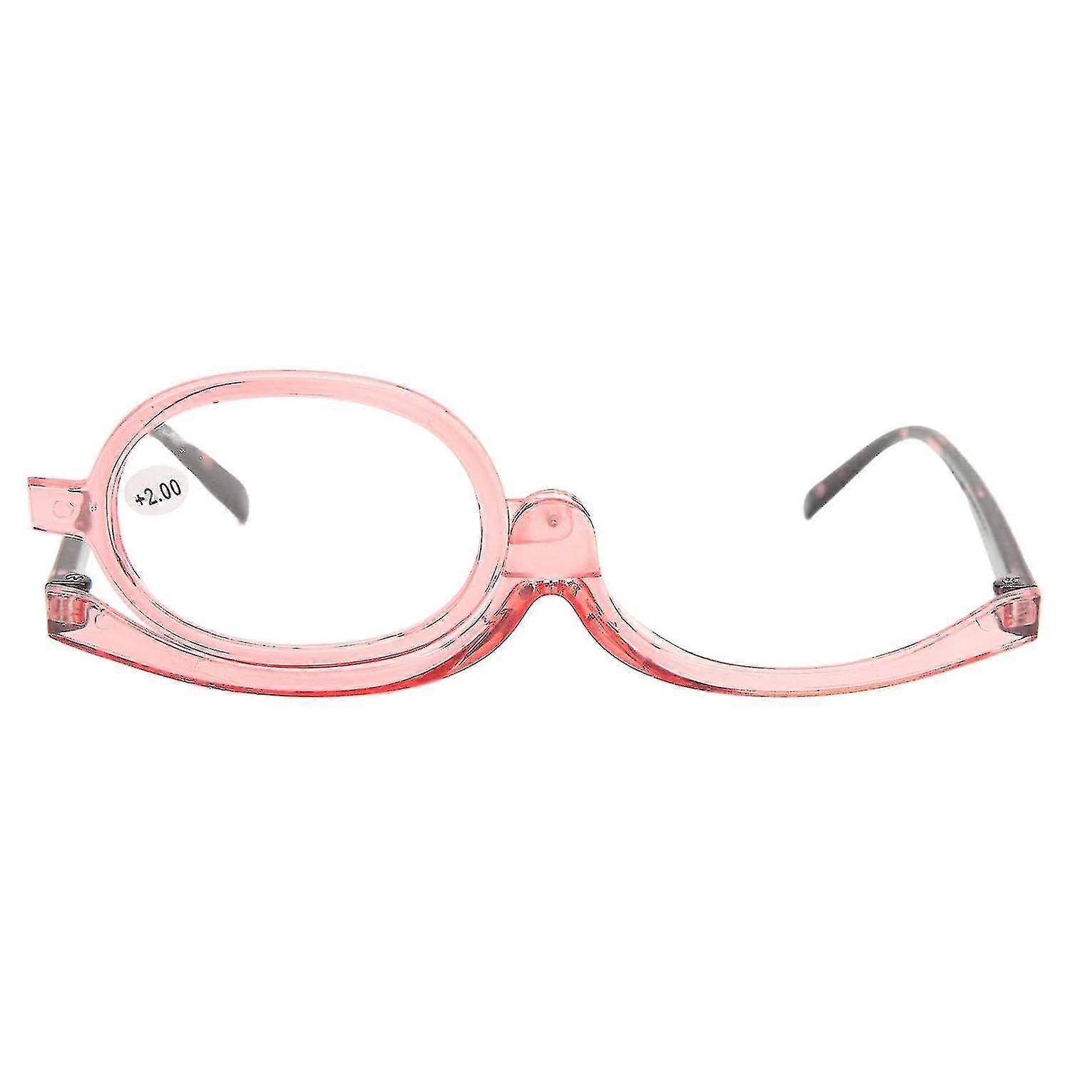 Lunettes de lecture de maquillage hww 1.0x rose Magnifying Flip Down Readers pour femmes Lunettes de lecture de maquillage magnificatrices pour les personnes âgées