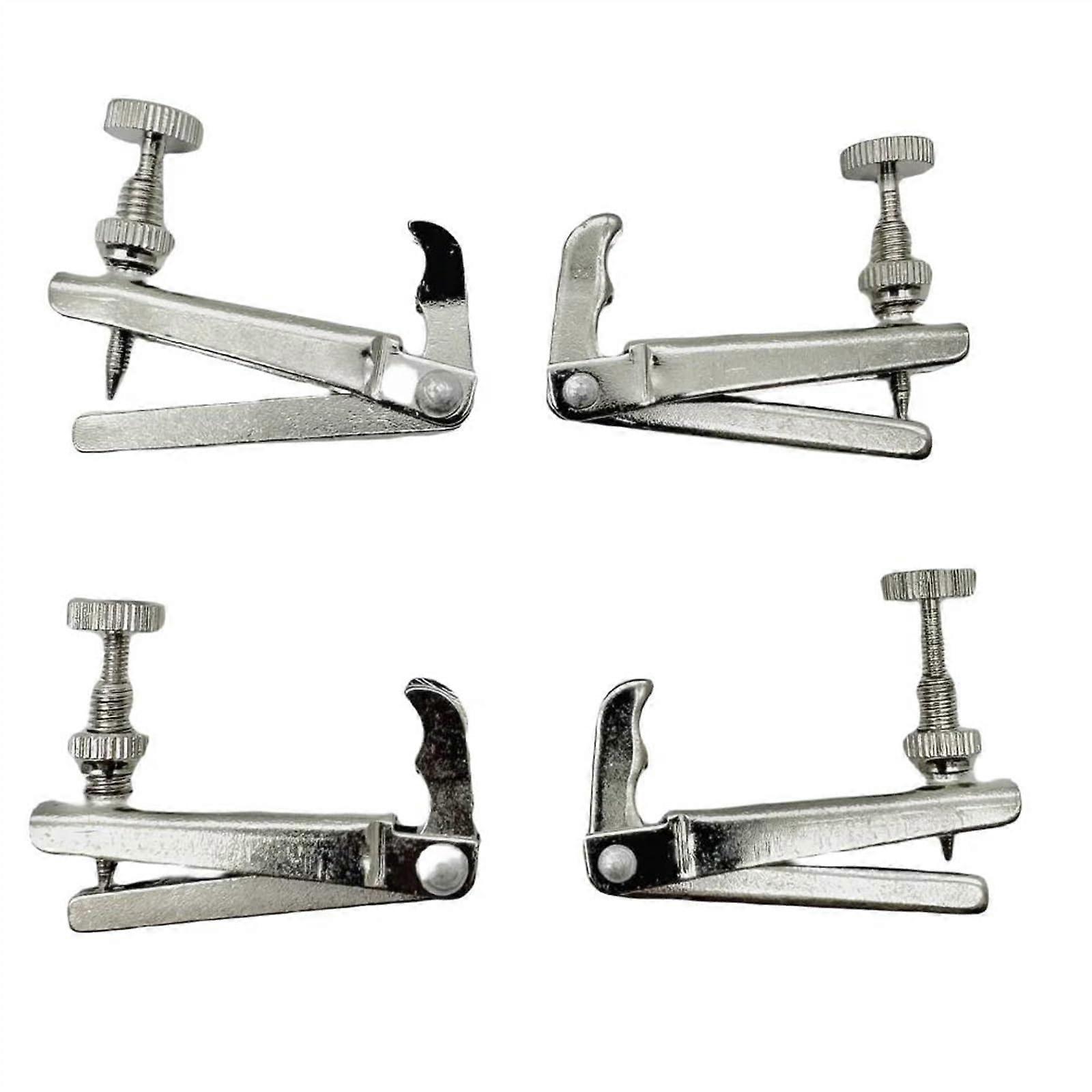 Violin Accessory Set 20 Pieces 4/4 3/4 1/2 1/4 Fine Tuner Spinner Discs Strings Hooks Black/Gold/Silver